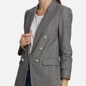 NWT Veronica Beard Beacon Gray Mélange Dickey Jacket Size 6